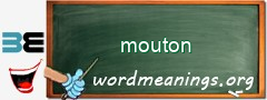 WordMeaning blackboard for mouton